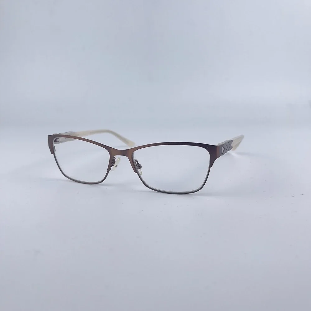 Karen Kane Xanadu‎ Women's Eyeglasses Frame Matte Brown Half Rim 53-16-135 mm